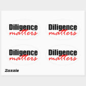 Diligence is belangrijk ovale sticker (Vel)