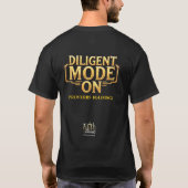 Diligent Mode Aan Gouden Christelijk Shirt  (Achterkant)