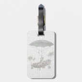 Diligenza en vliegende wezens bagagelabel (Achterkant verticaal)