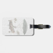 Diligenza en vliegende wezens bagagelabel (Achterkant horizontaal)