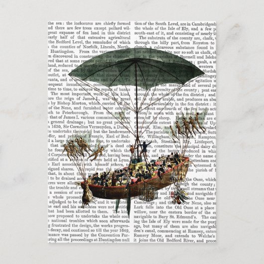 Diligenza en vliegende wezens briefkaart (Voorkant)