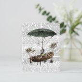 Diligenza en vliegende wezens briefkaart (Staand voorkant)