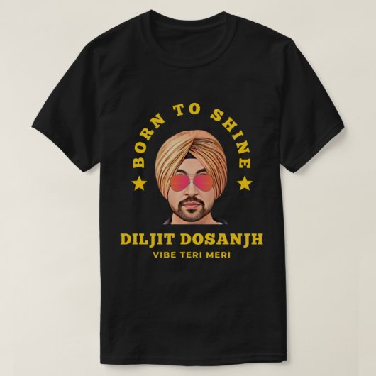 Diljit dosanjh Vibes Diljit dosanjh punjabi sing T-shirt (Design voorkant)