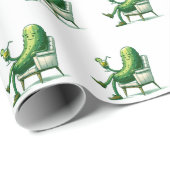 Dill augurk in een stoel met cocktail cadeaupapier (Rol Hoek)