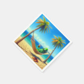 Dill augurk met cocktail in een hangmat servet (Hoek)