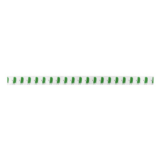 Dill augurk persoon op wit satijnen lint (Voorkant)