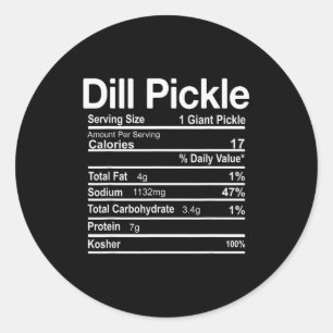 Dill Augurk Voedingswaarde Grappige Thanksgiving C Ronde Sticker