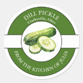 Dill Cucumber Pickle Label (Voorkant)