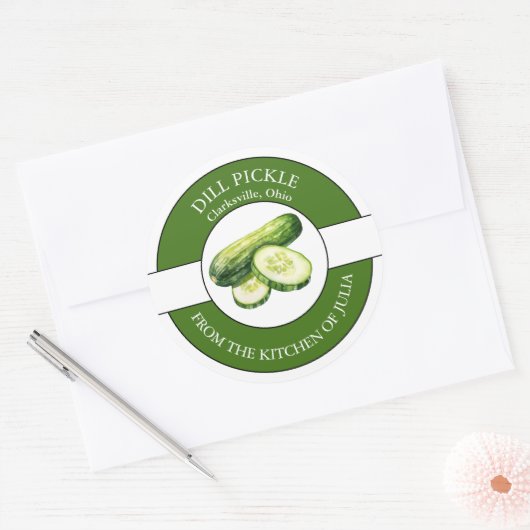 Dill Cucumber Pickle Label (Envelop)