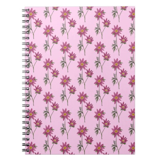 Dill Daisy Notitieboek Roze Patroon (Voorkant)