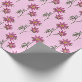 Dill Daisy Wrapping Papier Roze Patroon (Hoek)
