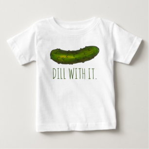 Dill (deal) met het grappige groene Kosher-zure ka