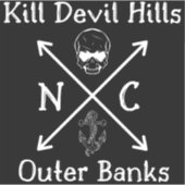 Dill Devil Hills Outer Banks Sticker (Voorkant)