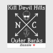 Dill Devil Hills Outer Banks Sticker (Vel)
