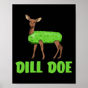 Dill Doe Funny Adult Humor Funny Natuur Herten Red Poster