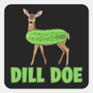 Dill Doe Grappig Volwassen Humor Grappige Natuur H Vierkante Sticker