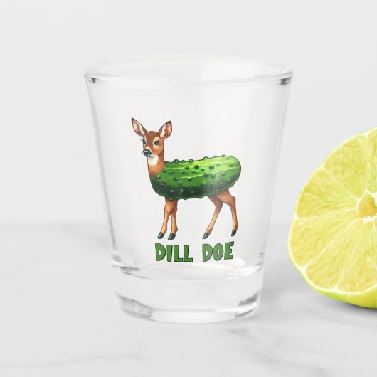 Dill Doe Grappige Volwassen Humor Ongepast Shot Glas (Voorkant)