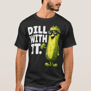 Dill ermee grappige Dill Pickle Met Bril Groente T-shirt