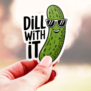 Dill Ermee Kunnen Grappige Augurk Woordgrap Vinyl  Sticker