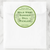 Dill Flower en Leaves beitsen Label (Tas)