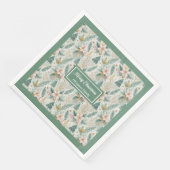 Dill Groene en Gouden Luxe Servetten Monogram Vaka (Hoek)