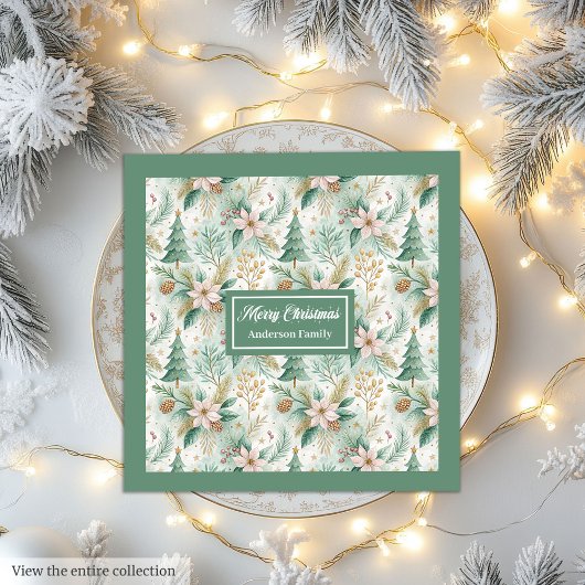 Dill Groene servetten luxe Holiday bloemstuk Kerst