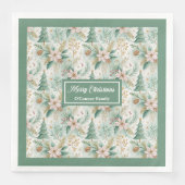 Dill Groene servetten luxe Holiday bloemstuk Kerst (Voorkant)