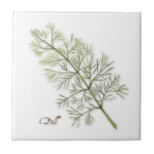 Dill Herb Ceramic Tile Tegeltje (Voorkant)