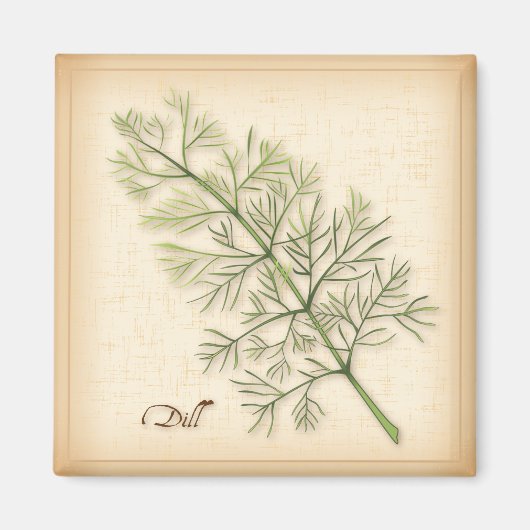 Dill Herb, Dill Weed Magneet (Voorkant)