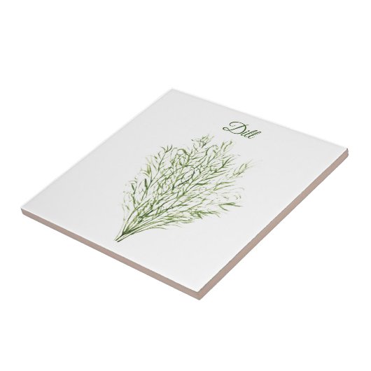 Dill Herb Groene Keuken Culinair Groen Plant Tegeltje (Zijkant)