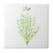 Dill Herb Groene Keuken Culinair Groen Plant Tegeltje (Voorkant)