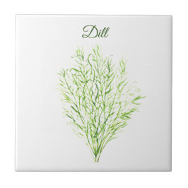 Dill Herb Groene Keuken Culinair Groen Plant Tegeltje
