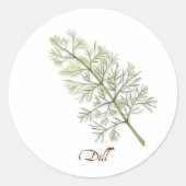 Dill Herb Round Sticker (Voorkant)