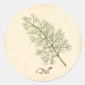 Dill Herb Round Sticker (Voorkant)