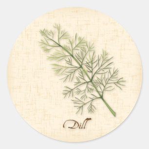 Dill Herb Round Sticker