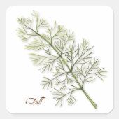 Dill Herb Square Sticker (Voorkant)