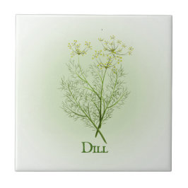 Dill Herbal Design Ceramic Tegel Tegeltje