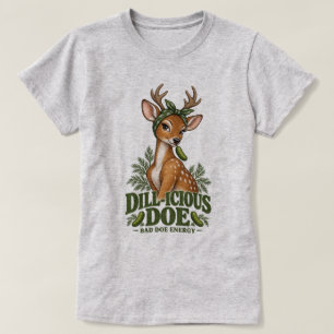 Dill-icious Doe Grappig Herten , Augurk Humor Volw T-shirt