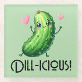 Dill-icous Glazen Onderzetter (Voorkant)