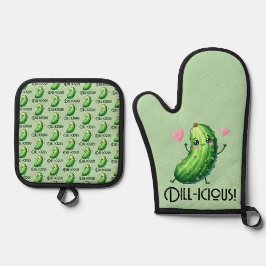 Dill-icous Ovenwant & Pannenlap Set (Voorkant)