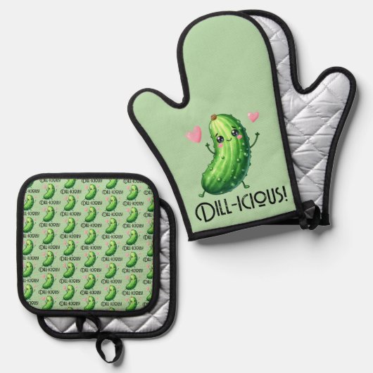 Dill-icous Ovenwant & Pannenlap Set (Voorkant / Achterkant)