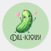 Dill-icous Ronde Sticker (Voorkant)
