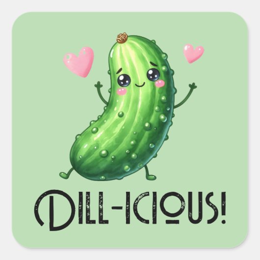 Dill-icous Vierkante Sticker (Voorkant)