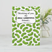 Dill-lightful Friend Thinking of You Card Feestdagenkaart (Staand voorkant)