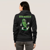 Dill met het augurk pun voor en achter hoodie (Achterkant volledig)