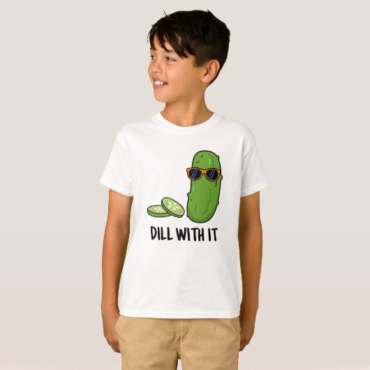 Dill met het Funny Dill Pickle Pun T-shirt (Voorkant volledig)