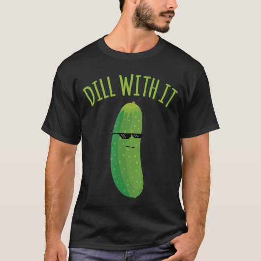Dill met het grappige augurk t-shirt (Voorkant)