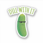 Dill met het grappige kaartje sticker (Voorkant)