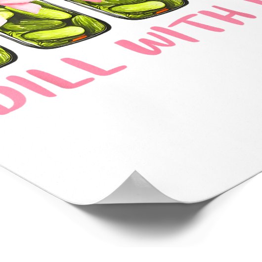 Dill met het ingeblikte augurk Coquette Bows Vrouw Poster (Hoek)