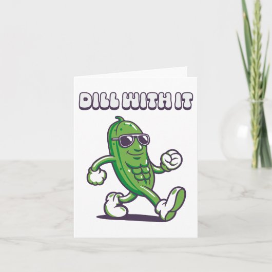 Dill met het koele augurk kaart (Voorkant)